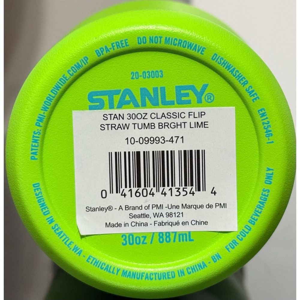 Stanley Ice Flow Flip Straw Tumbler 30oz, BRIGHT LIME - Picture 4 of 4